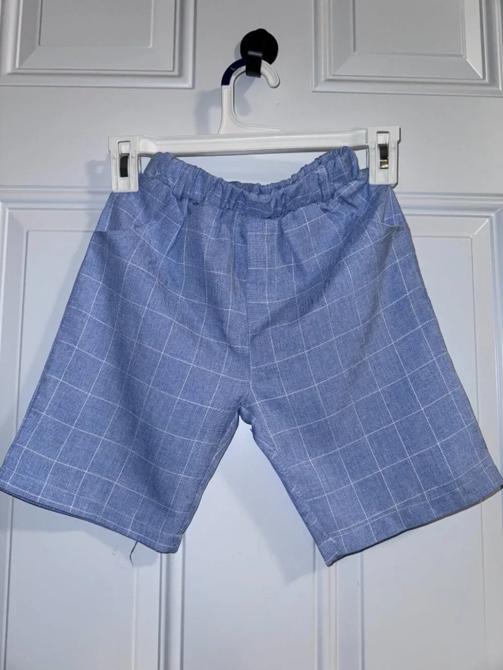 Lolanta Vest/Short suit light blue/white checkered box print